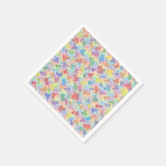 Palet papieren servetten van een kunstenaar (Hoek)