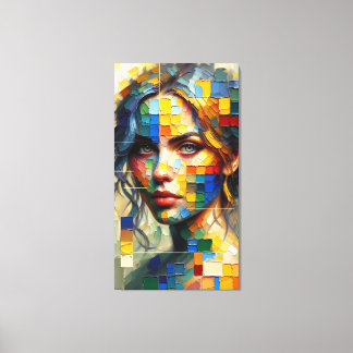 Palet Portret: Chromatische Blik Canvas Afdruk
