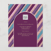 Palet Pruim Paars Turquoise Roze Goud Bruiloft (Achterkant)