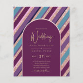 Palet Pruim Paars Turquoise Roze Goud Bruiloft (Voorkant)