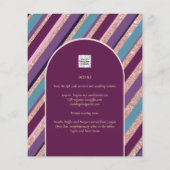 Palet Pruim Paars Turquoise Roze Goud Bruiloft (Achterkant)