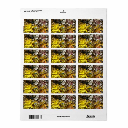 Palet van de kunstenaar #1 etiket (Full Sheet)