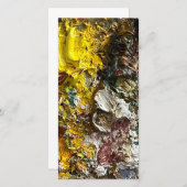 Palet van de kunstenaar #1 feestdagenkaart (Voorkant / Achterkant)