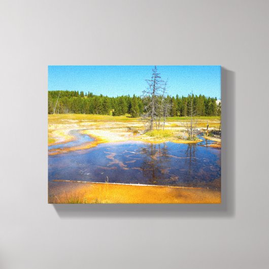 Palet van de natuur: een prachtig Yellowstone-land Canvas Afdruk (Voorkant)