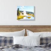 Palet van de natuur: een prachtig Yellowstone-land Canvas Afdruk (Insitu (Slaapkamer))