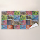 Palet van de natuur – Levendige, op de oceaan geïn Badhanddoek (Badhanddoek)