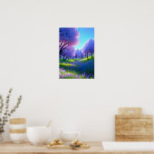 Palet van de natuur, Violet Flora Poster (Keuken)