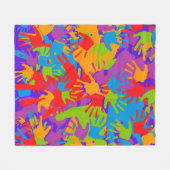 "Palet van Imprints: het verkennen van kleurrijke Fleece Deken (Voorkant (Horizontaal))