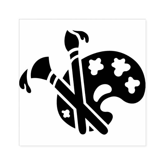 Palet verf rubberstempel (Afrduk)