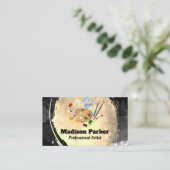 Palet Verfkwasten | Moderne Kunst Visitekaartje (Staand voorkant)