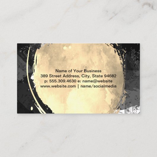 Palet Verfkwasten | Moderne Kunst Visitekaartje (Achterkant)