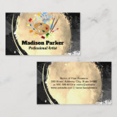 Palet Verfkwasten | Moderne Kunst Visitekaartje (Voorkant / Achterkant)