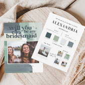 Palet zeehars | Wees mijn Bridesmaid Aankondiging