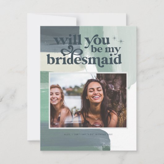 Palet zeehars | Wees mijn Bridesmaid Aankondiging (Voorkant)