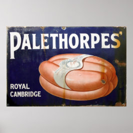 Palethorpes Sausages,  eluistandtekening. Poster