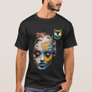 Paletmes Acrylkunst – Vet gestructureerd ontwerp T-shirt