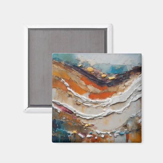 Paletmes schilderen zwaar gips in textiel magneet (Voorkant / Achterkant)