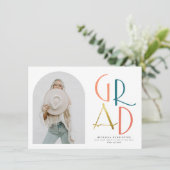 Palette | Blauwgroen & Gold Arch & Afstudeerder Fo Kaart (Staand voorkant)