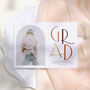 Palette   Boho Arch & Bold Afstudeerder Foto Afstu Kaart