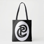 Palette & Chisel Zwarte Logo Tote Bag (Voorkant)