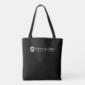 Palette & Chisel Zwarte Logo Tote Bag (Achterkant)