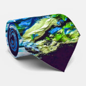 Palette Knife Shoreline Stropdas (Opgerold)