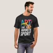Palette & Paintbrushes Schilder Tee Kunst is Mijn T-shirt (Voorkant volledig)