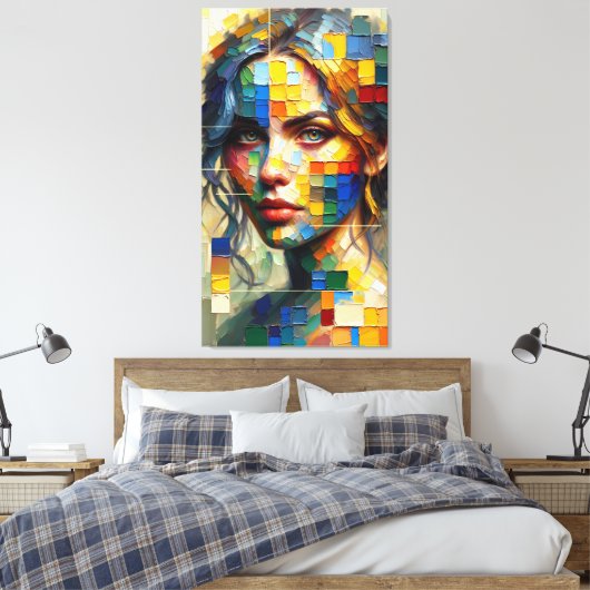 Palette Portrait: Chromatic Gaze Canvas (Insitu (Slaapkamer))