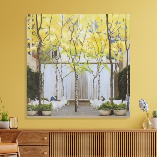 Paley Park Canvas Afdruk (Insitu (Woonkamer))