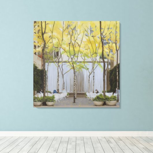 Paley Park Canvas Afdruk (Insitu (Houten vloer))