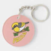 Palila Hawaii-woudvogel Sleutelhanger (Achterkant)