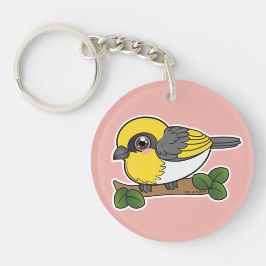 Palila Hawaii-woudvogel Sleutelhanger (Voorkant)