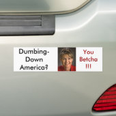 Palin1 Bumpersticker (Op auto)
