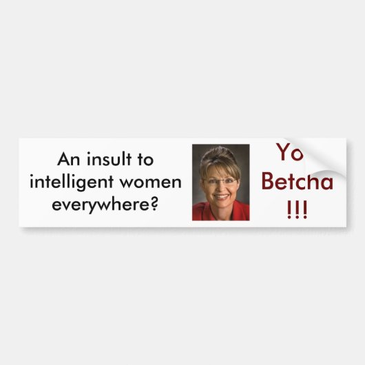 Palin2 Bumpersticker (Voorkant)