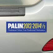 Palin 2012-2014 1/2 bumpersticker (Op auto)