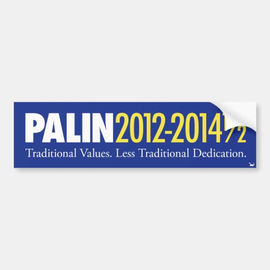 Palin 2012-2014 1/2 bumpersticker (Voorkant)