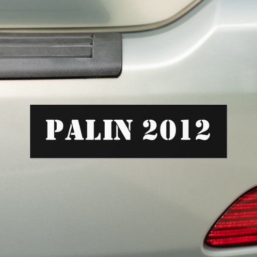 Palin 2012 bumpersticker (Op auto)