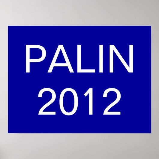 PALIN, 2012 POSTER (Voorkant)