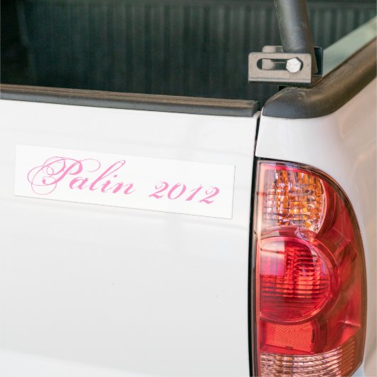 Palin 2012 (roze) Bumpersticker (Op Truck)