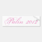 Palin 2012 (roze) Bumpersticker (Voorkant)