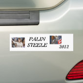 palin 2012, steele 1, 2012, PALINSTEELE Bumpersticker (Op auto)