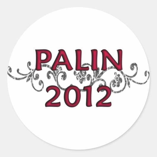 Palin 2012 Wijnstok Sticker (Voorkant)