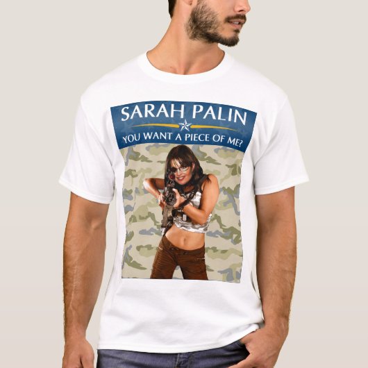 Palin 2012 - Wil je een stuk van mij? T-shirt (Voorkant)