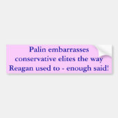 Palin Bumpersticker (Voorkant)