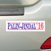 Palin - Jindal 2016! Bumpersticker (Op auto)
