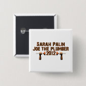 Palin Joe de Plumber 2012 Vierkante Button 5,1 Cm (Voorkant /achterkant)