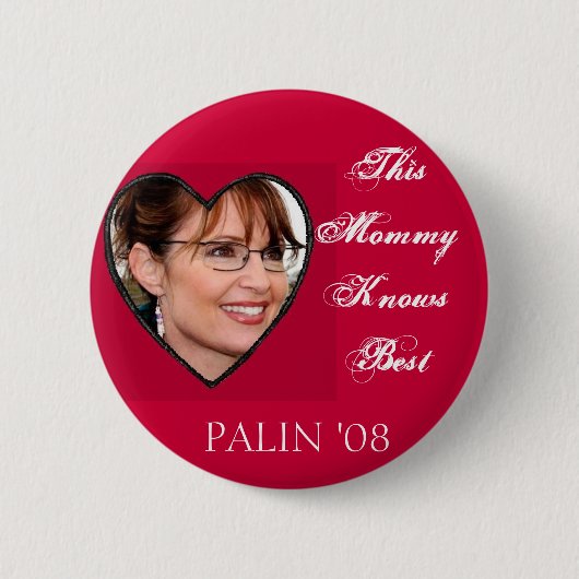Palin Knows Best Ronde Button 5,7 Cm (Voorkant)