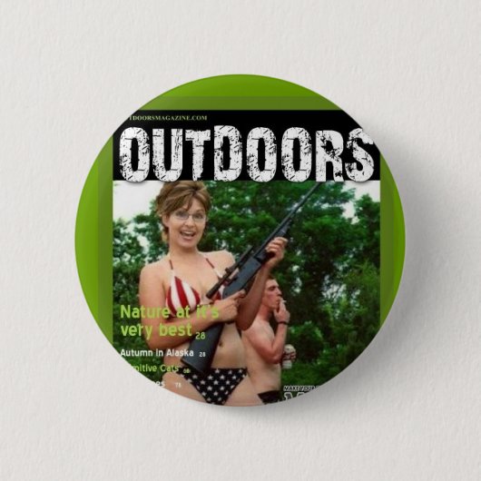 palin outdoor tijdschrift spoof ronde button 5,7 cm (Voorkant)