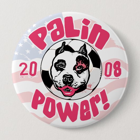 Palin Power Soccer Mam Ronde Button 4,0 Cm (Voorkant)
