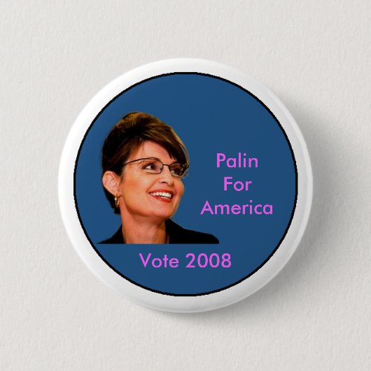 Palin voor Amerika Ronde Button 5,7 Cm (Voorkant)